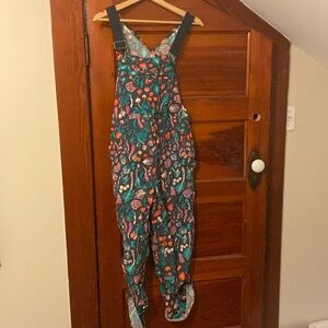 Women's Heirloom Gardening Bib Overalls Vegetable Print